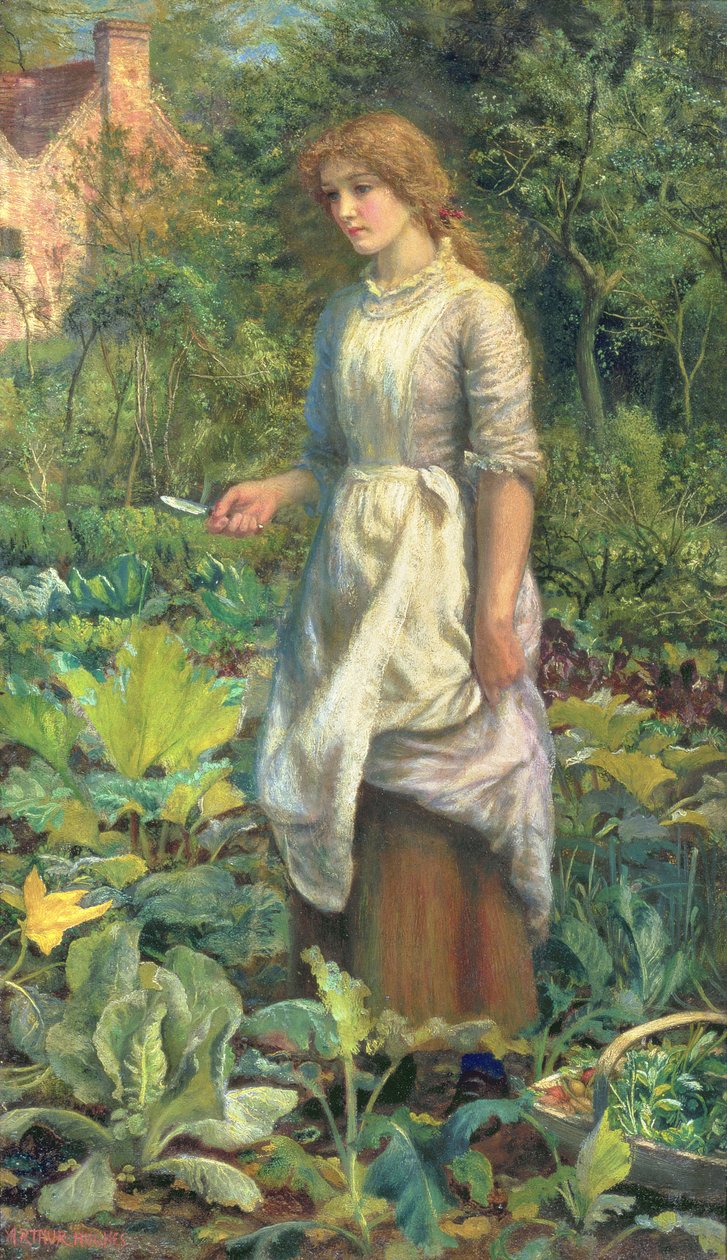 Phyllis, ca 1887 av Arthur Hughes