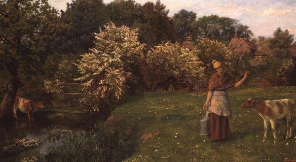 The Milkmaid av Arthur Hughes