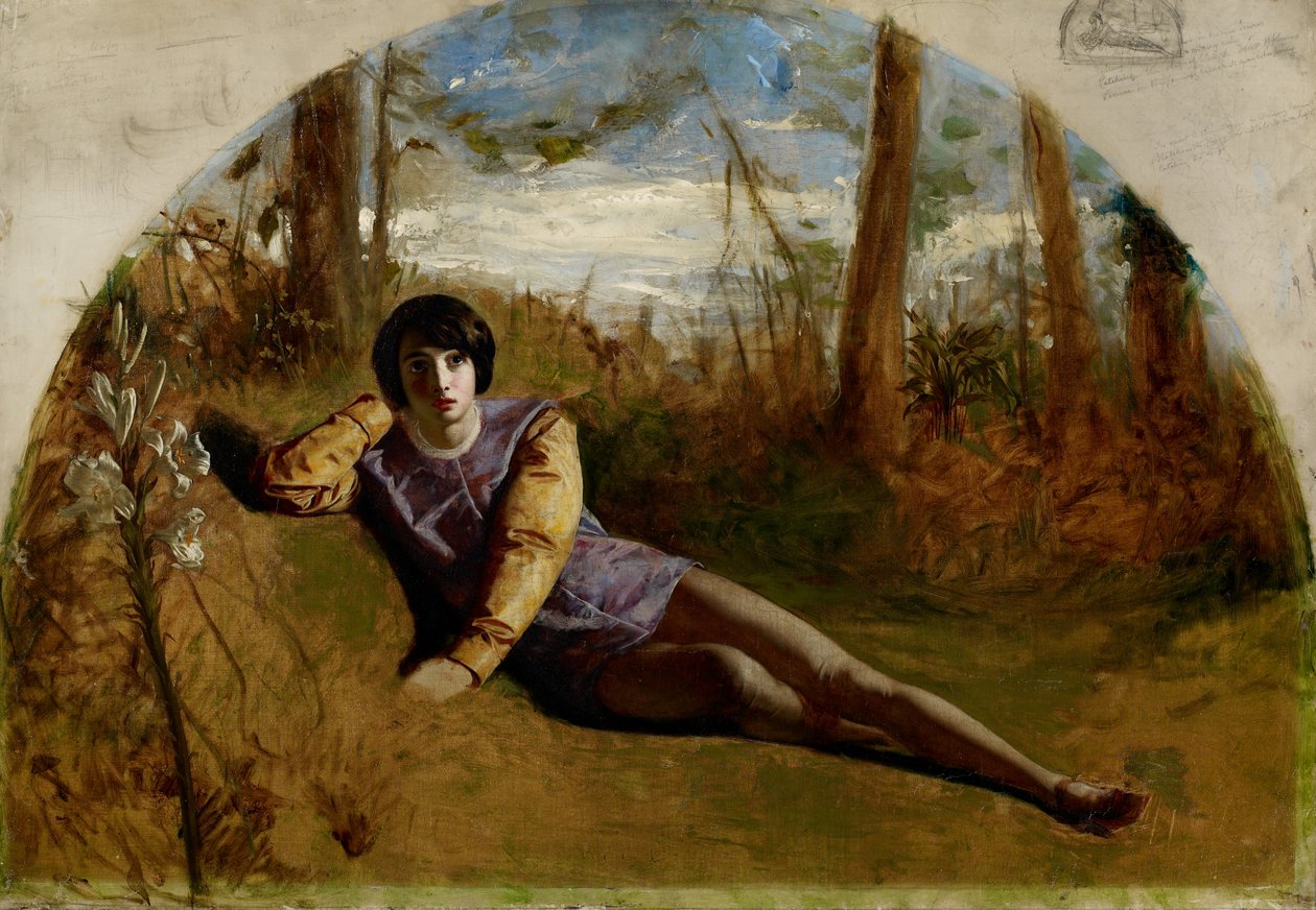Den unge poeten, 1849 av Arthur Hughes