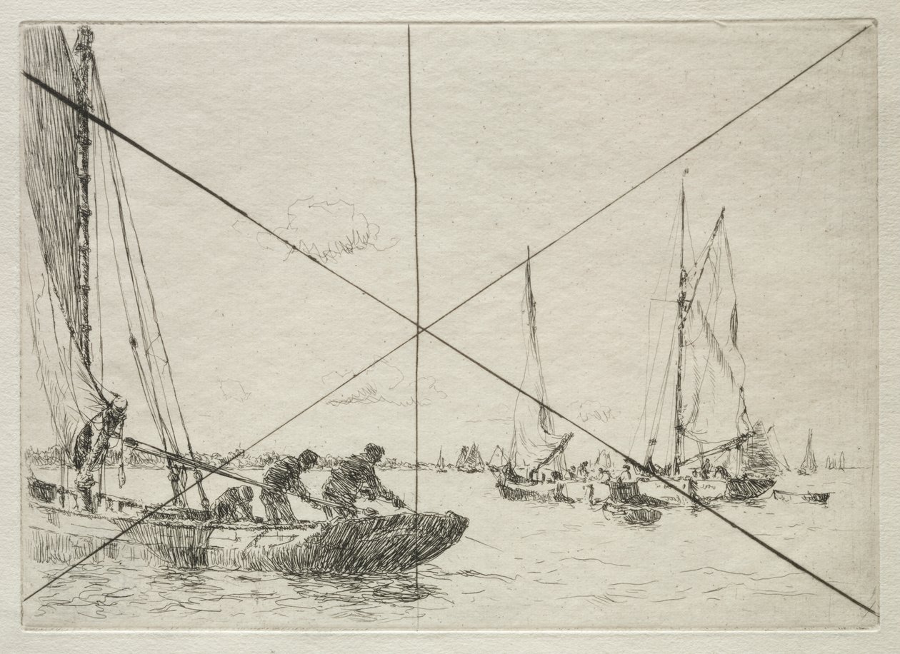 Oyster Muddring, West Mersea av Arthur John Trevor Briscoe
