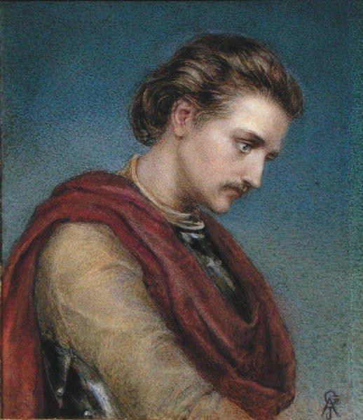 Sir Bedevere (akvarell på papper) av Arthur Joseph Gaskin