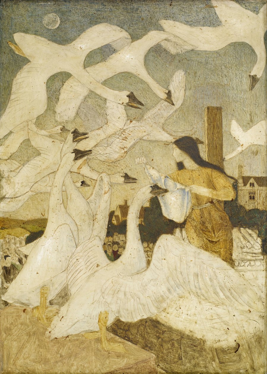 De vilda svanarna De tolv bröderna förvandlades till svanar, 1928. av Arthur Joseph Gaskin