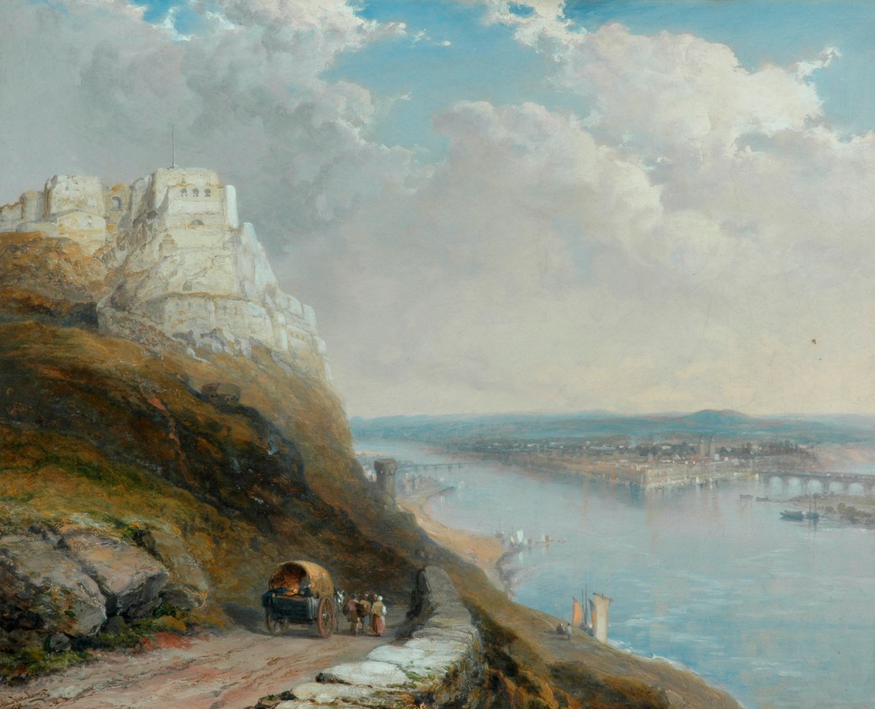 Coblenz från Ehrenbreitstein, 1898 av Arthur Joseph Meadows