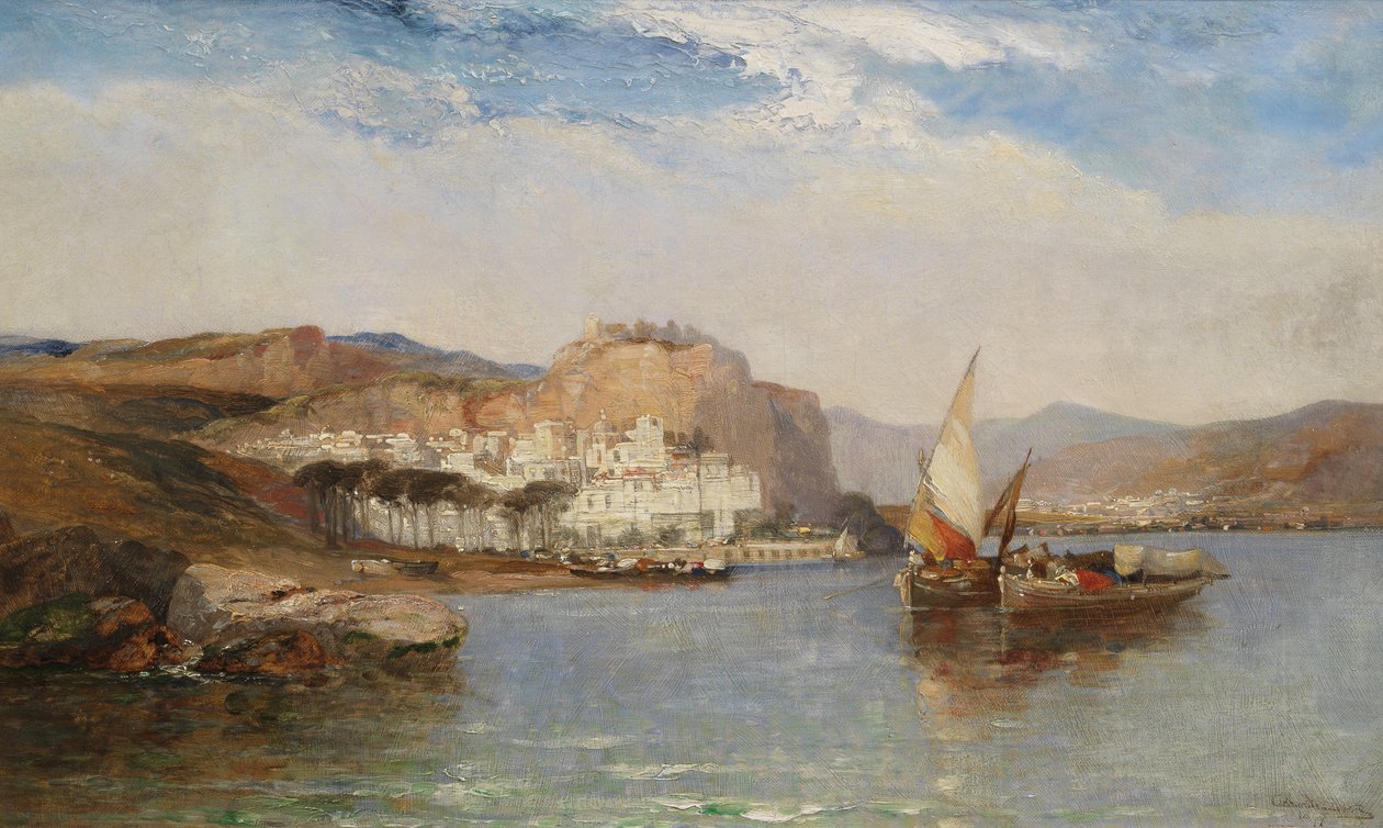 Nära Amalfi, Salernobukten, Italien, 1877 av Arthur Joseph Meadows
