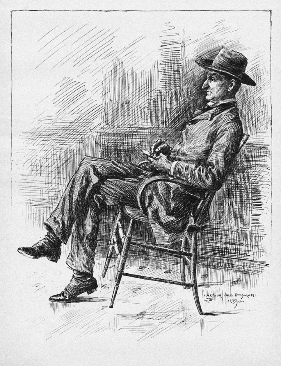 Porträtt av Benjamin Peter Old Hutch Hutchinson, 1890 av Arthur Jule Goodman