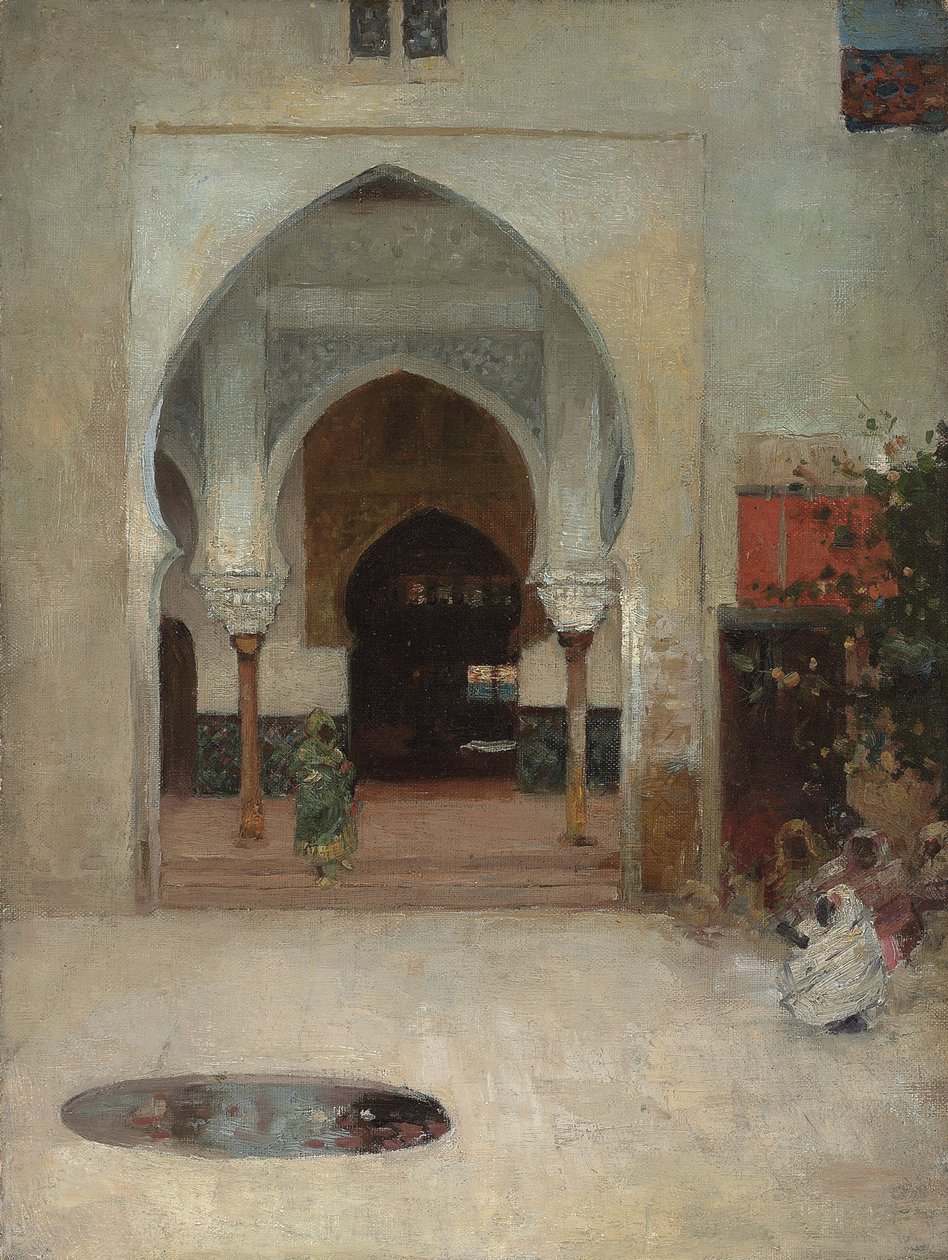 Studie för "Vid dörren till Seraglio", ca. 1890 av Arthur Melville