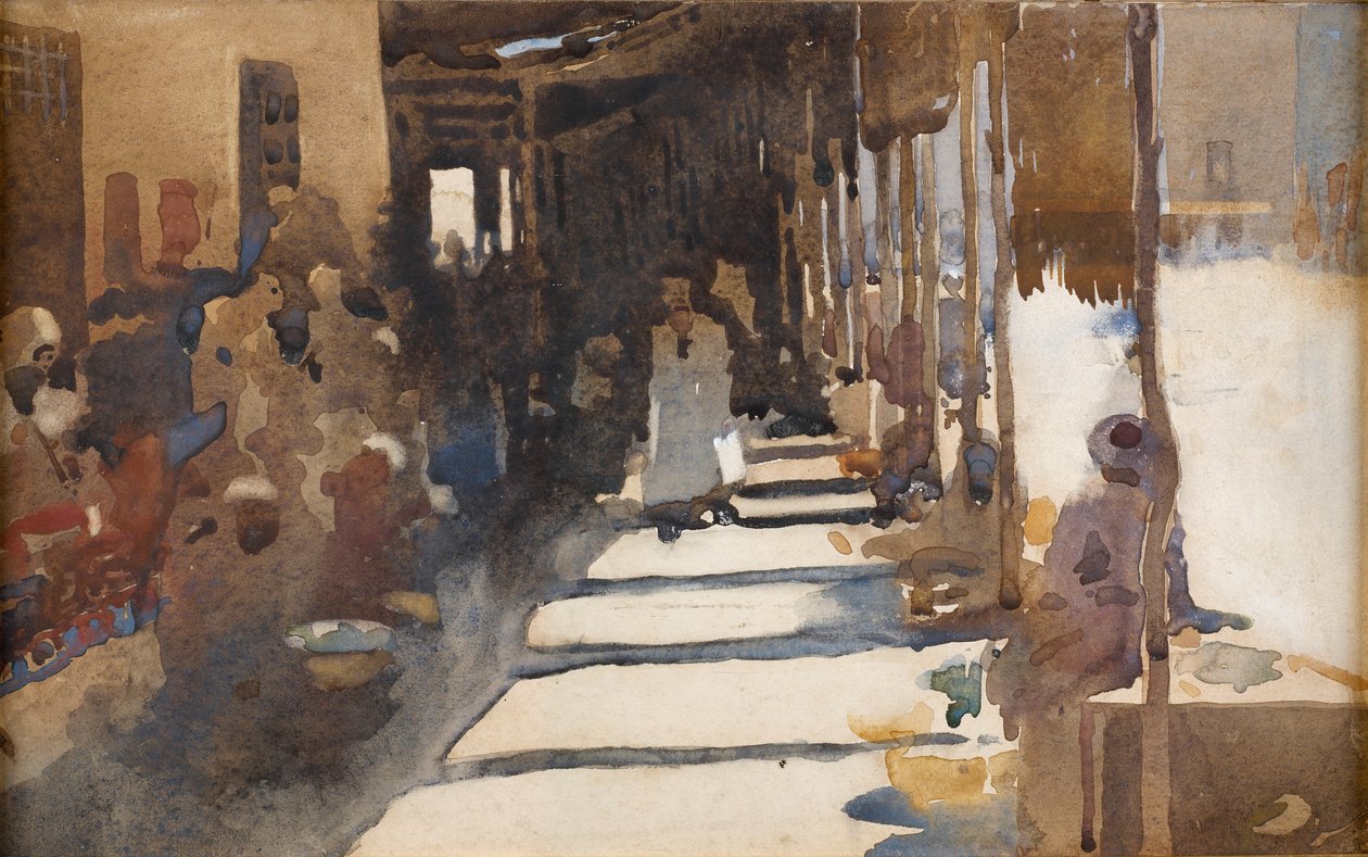 Basaren på Vringa (wc på papper) av Arthur Melville