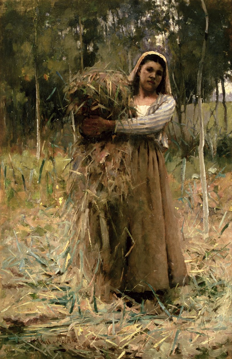 Bondflickan (The Fagot Collector) 1880 av Arthur Melville