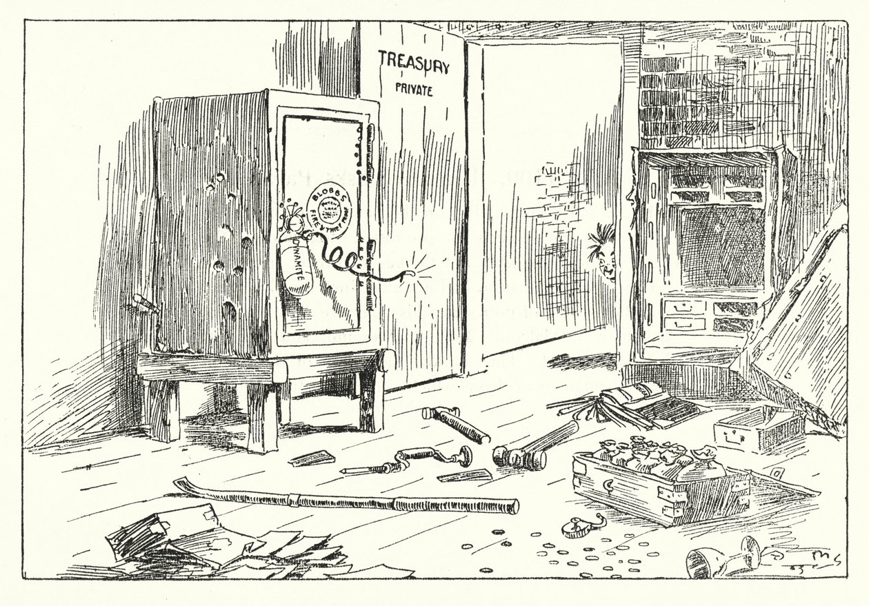 1100 e.Kr., En kunglig inbrottstjuv (litografi) av Arthur Moreland