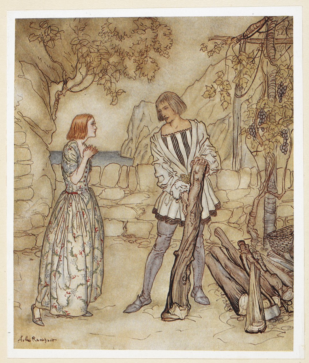 AKT III: Scen I, rad 15 Ack, nu ber er, arbeta inte så hårt. av Arthur Rackham