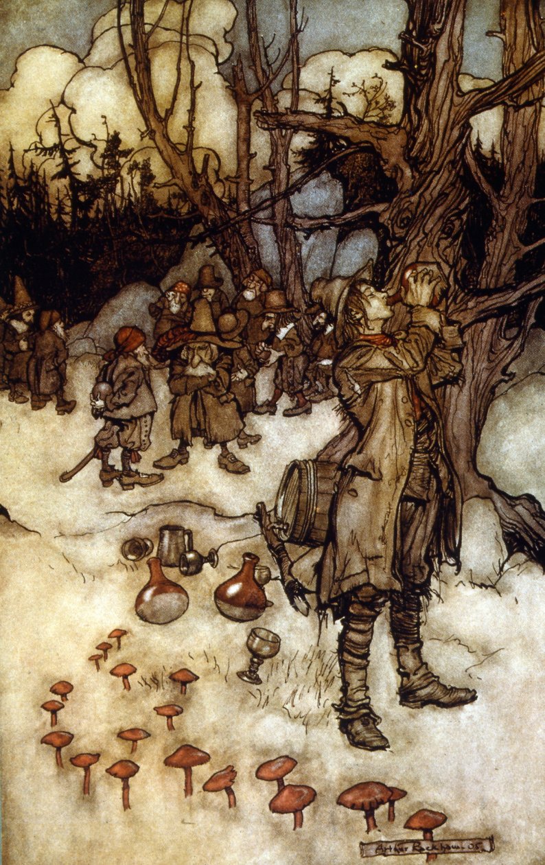 En novell av den amerikanska författaren Washington (illustration) av Arthur Rackham