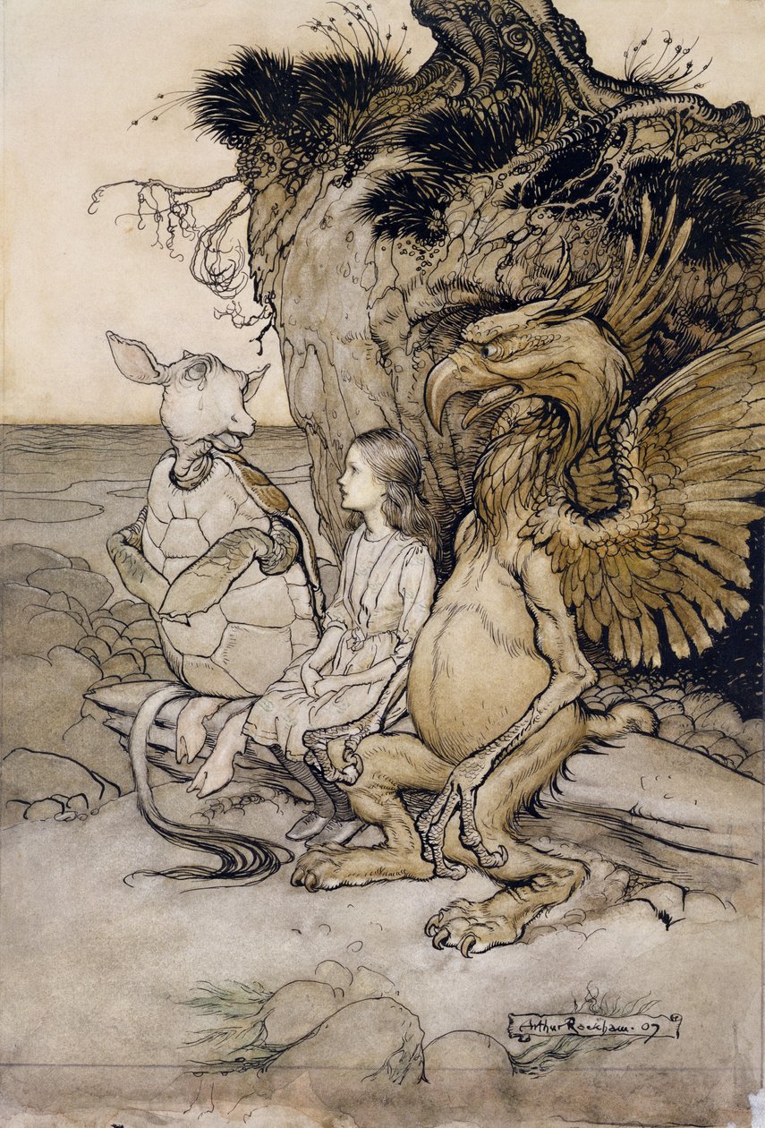 Alice and the Mock Turtle, illustration från Alice