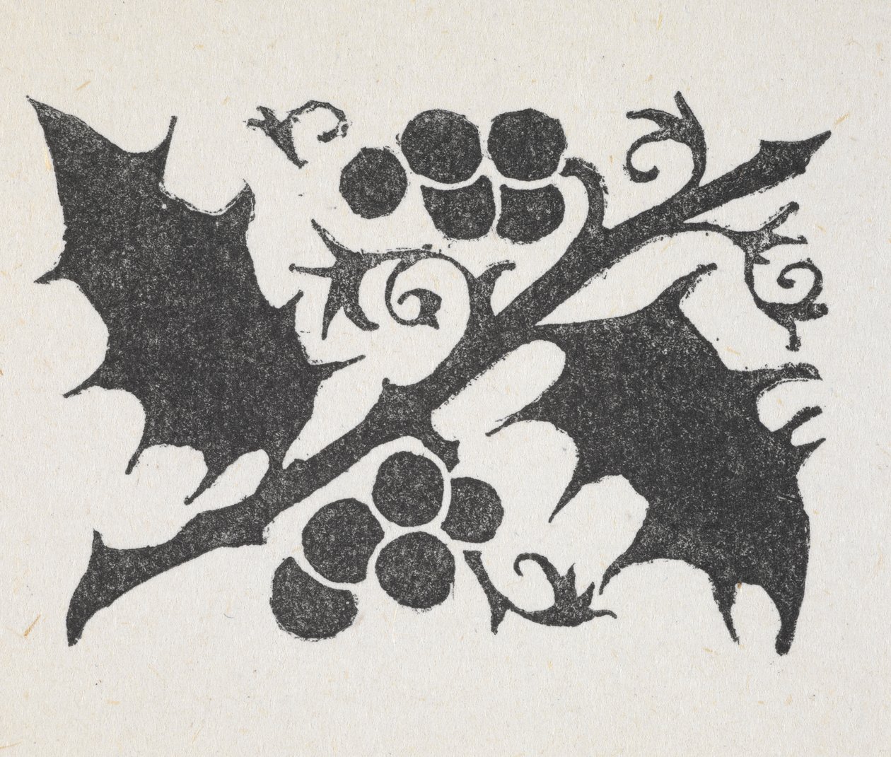 Svartvitt tryck av Holly Leave och bär av Arthur Rackham