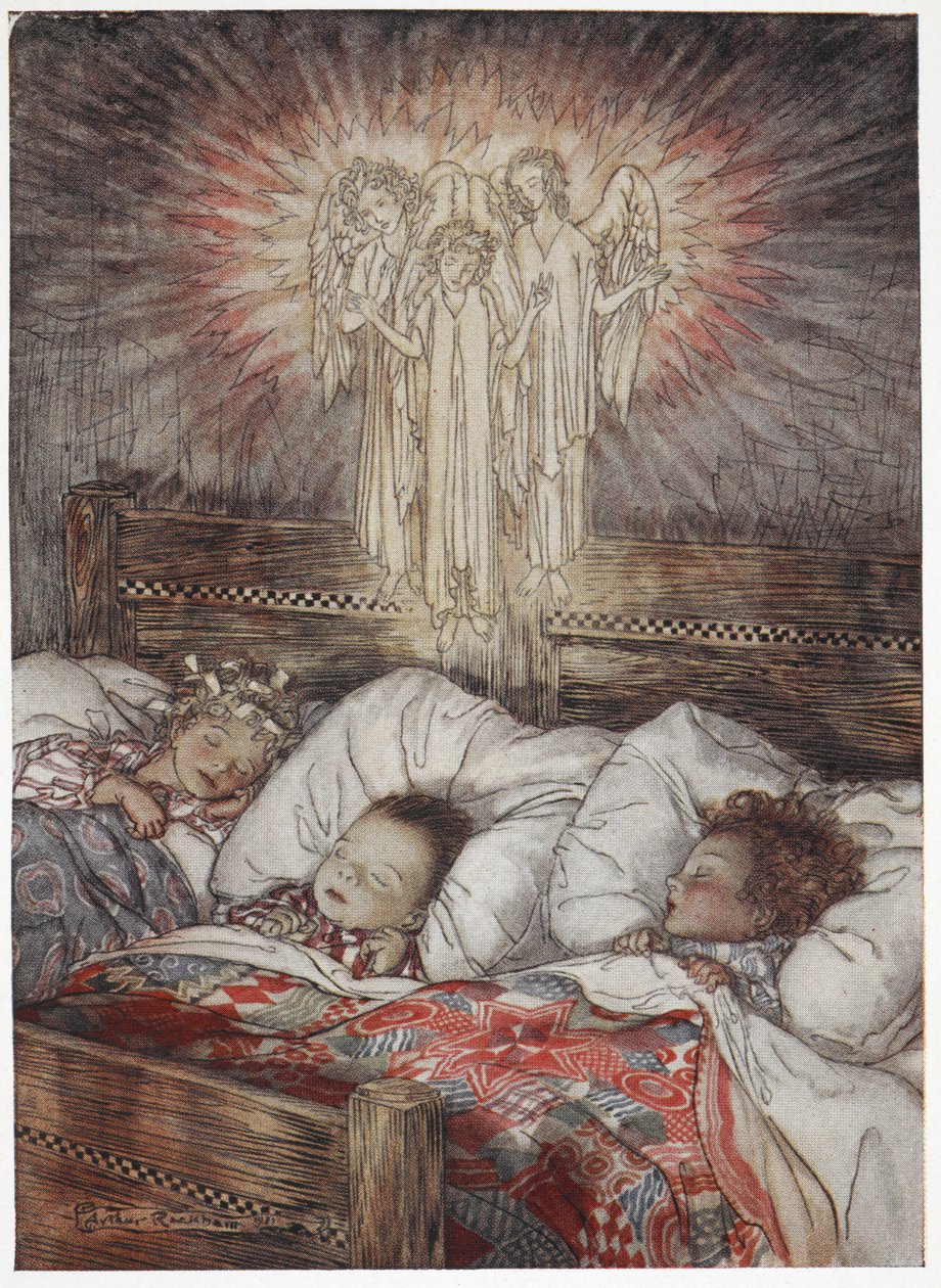 Barn sover och drömmer av Arthur Rackham
