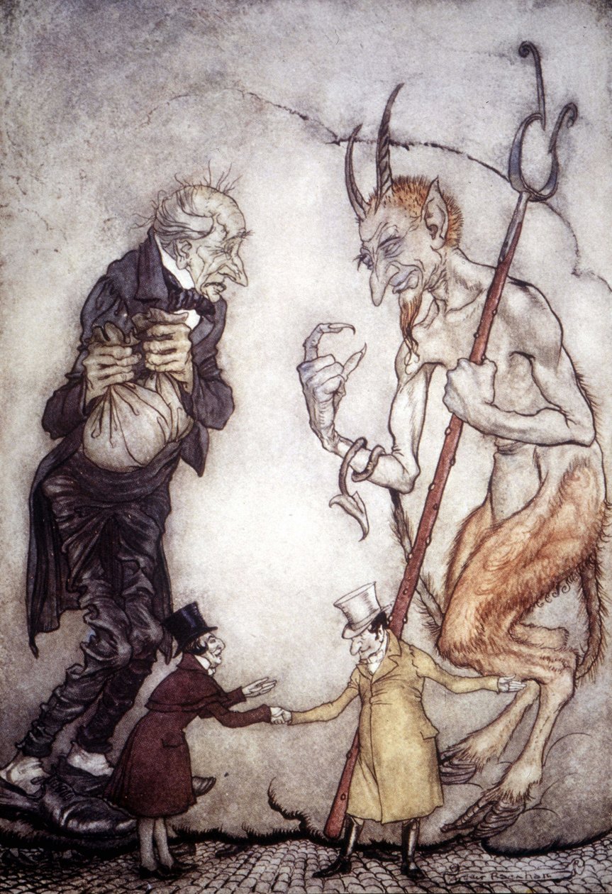 Christmas Tale av Charles Dickens (1812 - 1872), illustration av Arthur Rackham (1867-1939) av Arthur Rackham