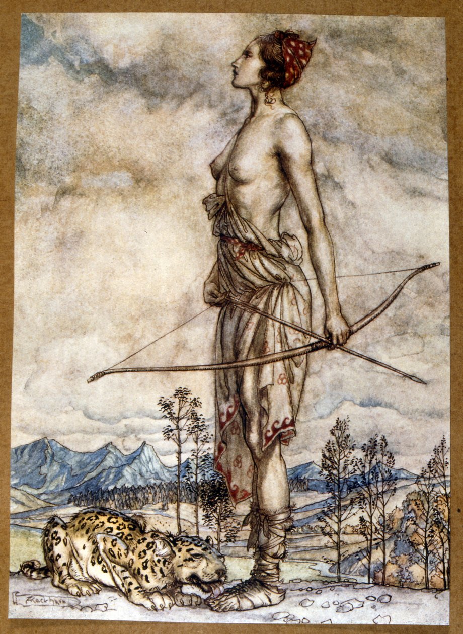 Comus, är en mask för att hedra kyskheten av Arthur Rackham