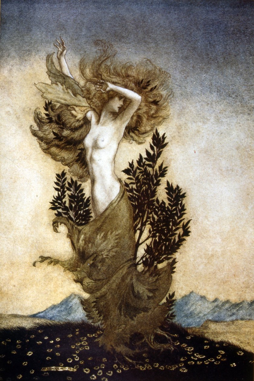 Comus, är en mask för att hedra kyskheten av Arthur Rackham
