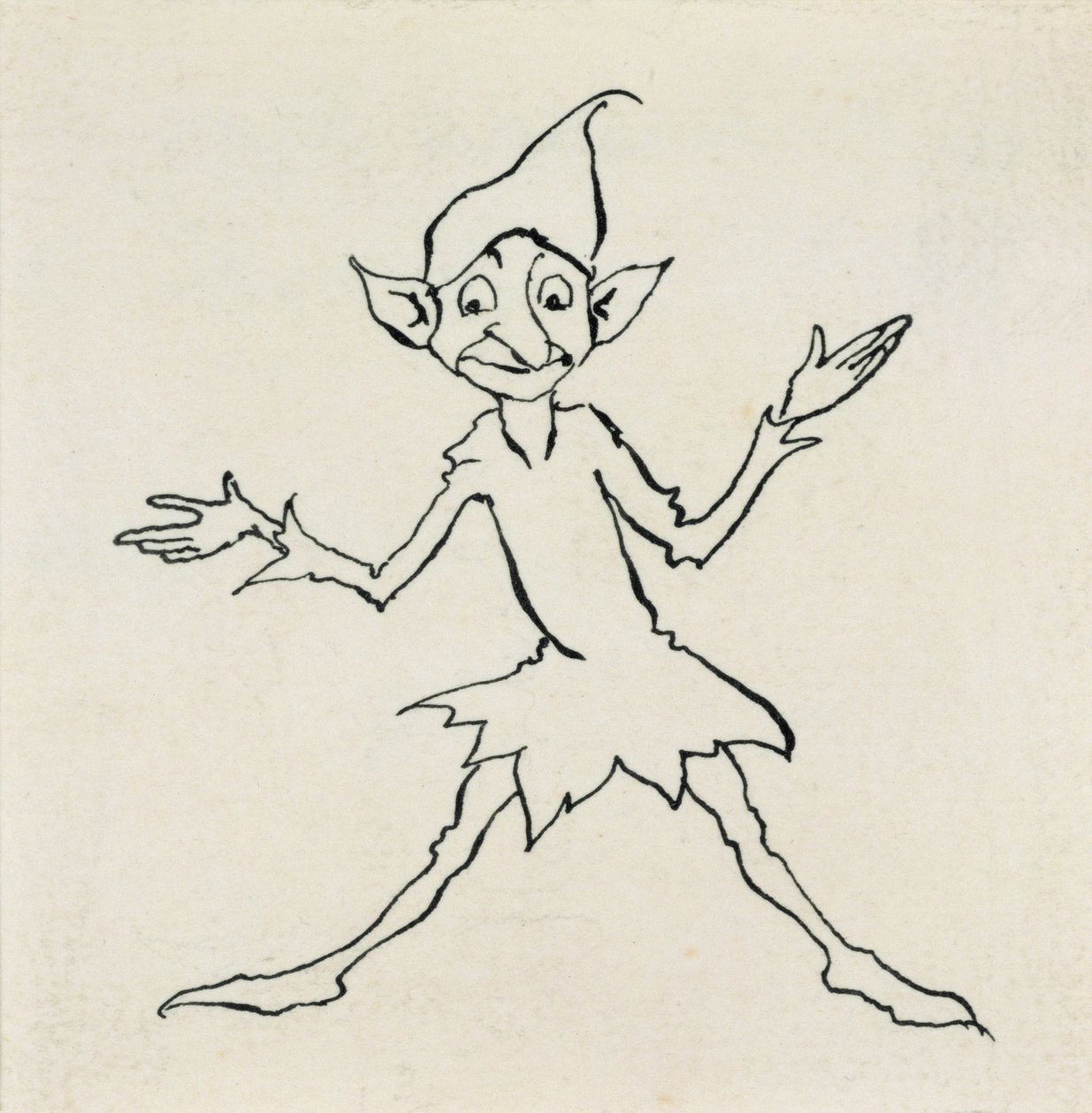 God kväll! sa Lukoje, illustration från Hans Christian Andersens Fairy Tales, publicerad 1932 (penna och bläck) av Arthur Rackham