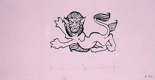 Heraldiskt lejon, illustration till 