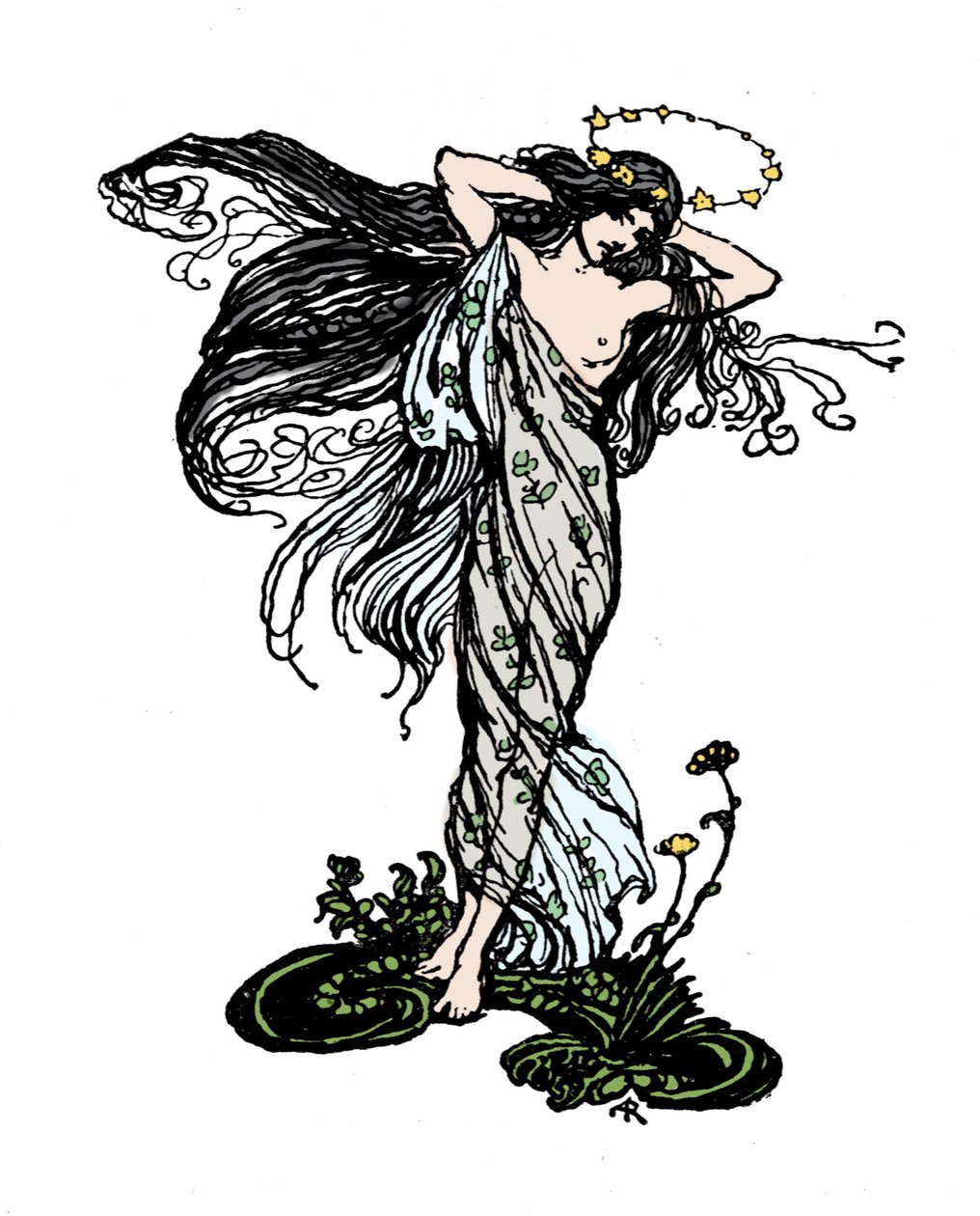Illustration till The Dream of a Summer Night av William SHAKESPEARE av Arthur Rackham