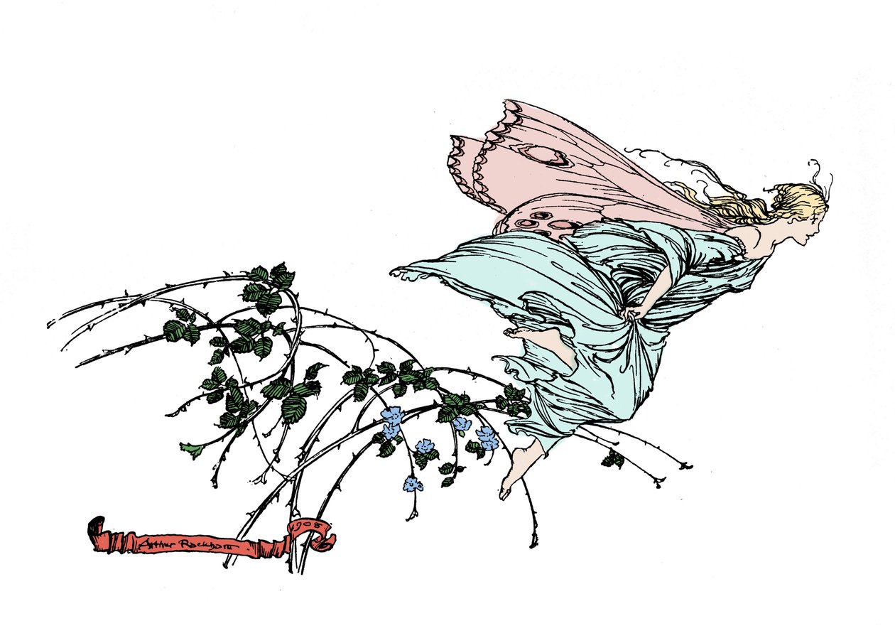 Illustration till The Dream of a Summer Night av William SHAKESPEARE av Arthur Rackham