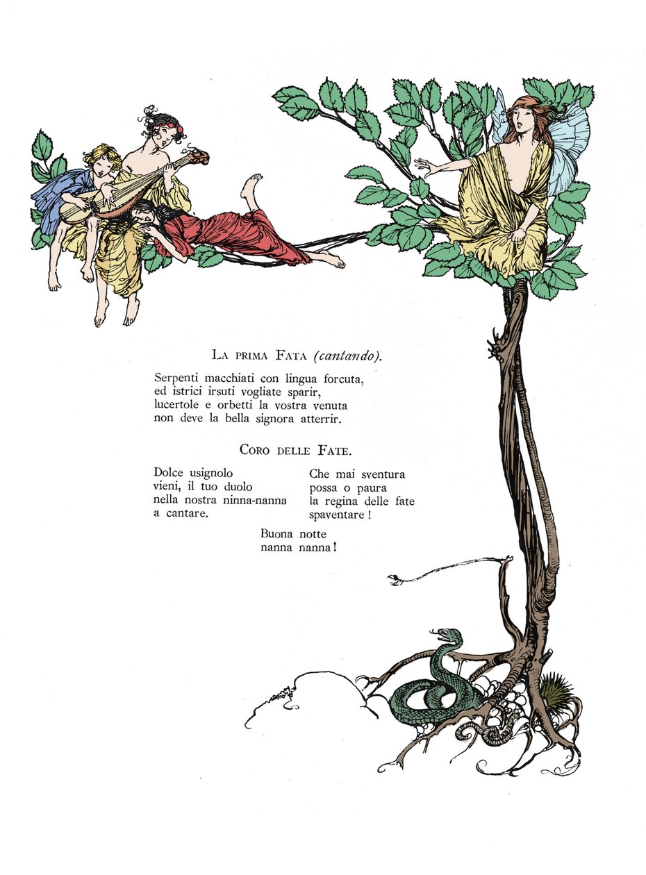 Illustration till The Dream of a Summer Night av William SHAKESPEARE av Arthur Rackham