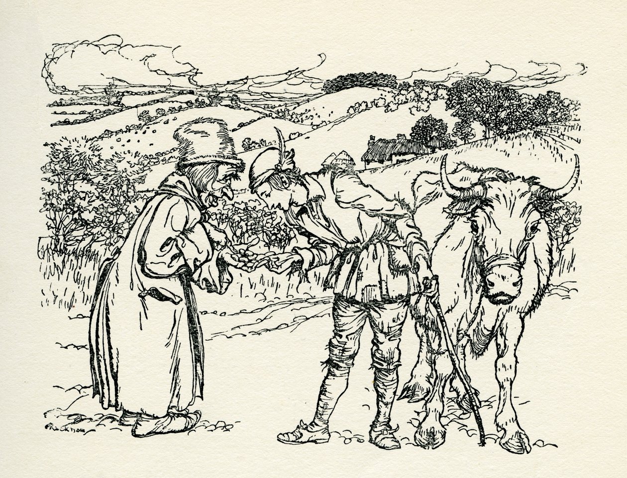 Jack och bönstjälken av Arthur Rackham