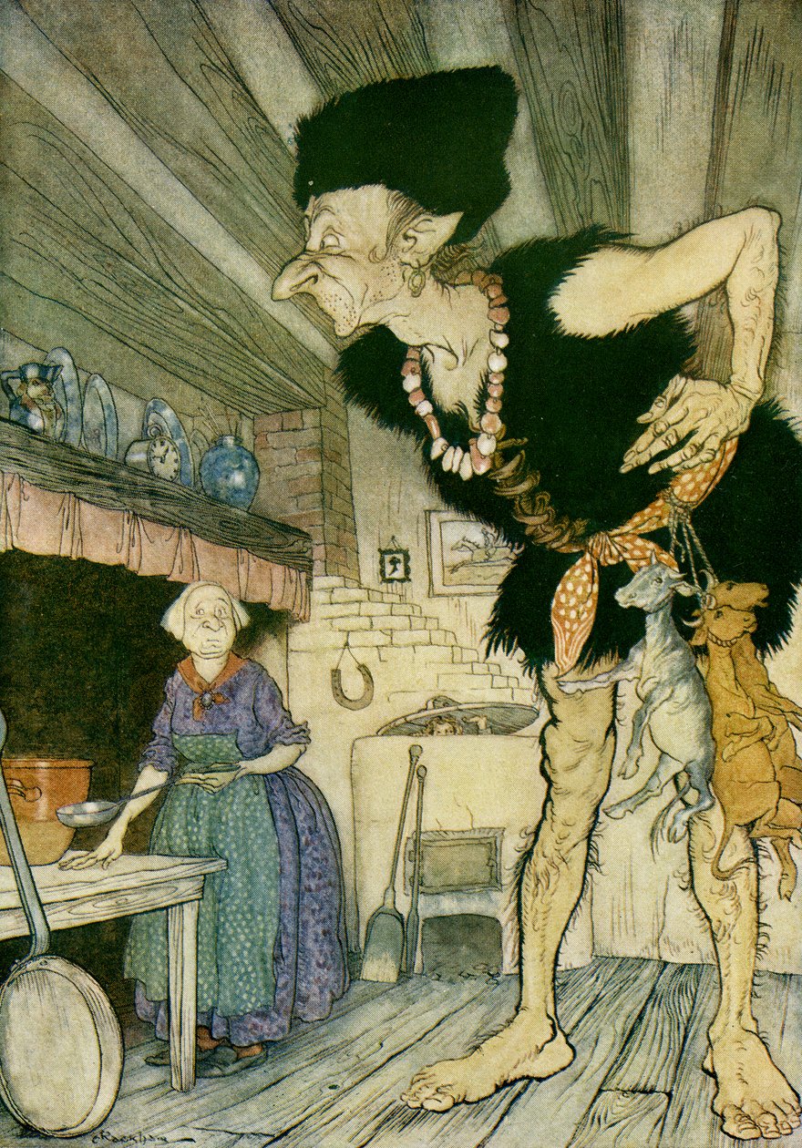 Jack och bönstjälken av Arthur Rackham