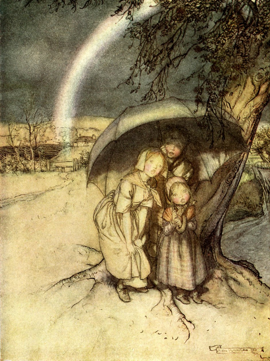 Regn, regn gå till Spanien av Arthur Rackham