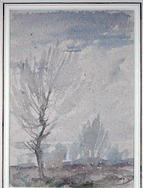 Studie av ett träd (akvarell på papper) av Arthur Rackham