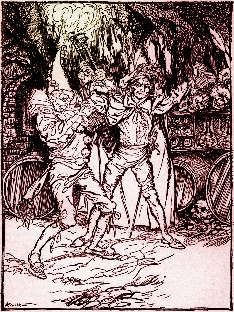 "The Cask of Amontillado" av Edgar Allan Poe av Arthur Rackham