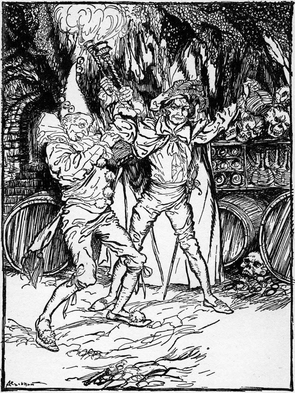"The Cask of Amontillado" av Edgar Allan Poe av Arthur Rackham
