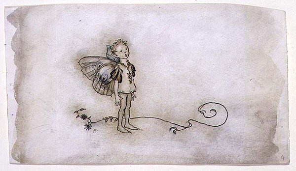 The Fairies Thing, illustration från "En midsommarnattsdröm", pub. av Heineman av Arthur Rackham