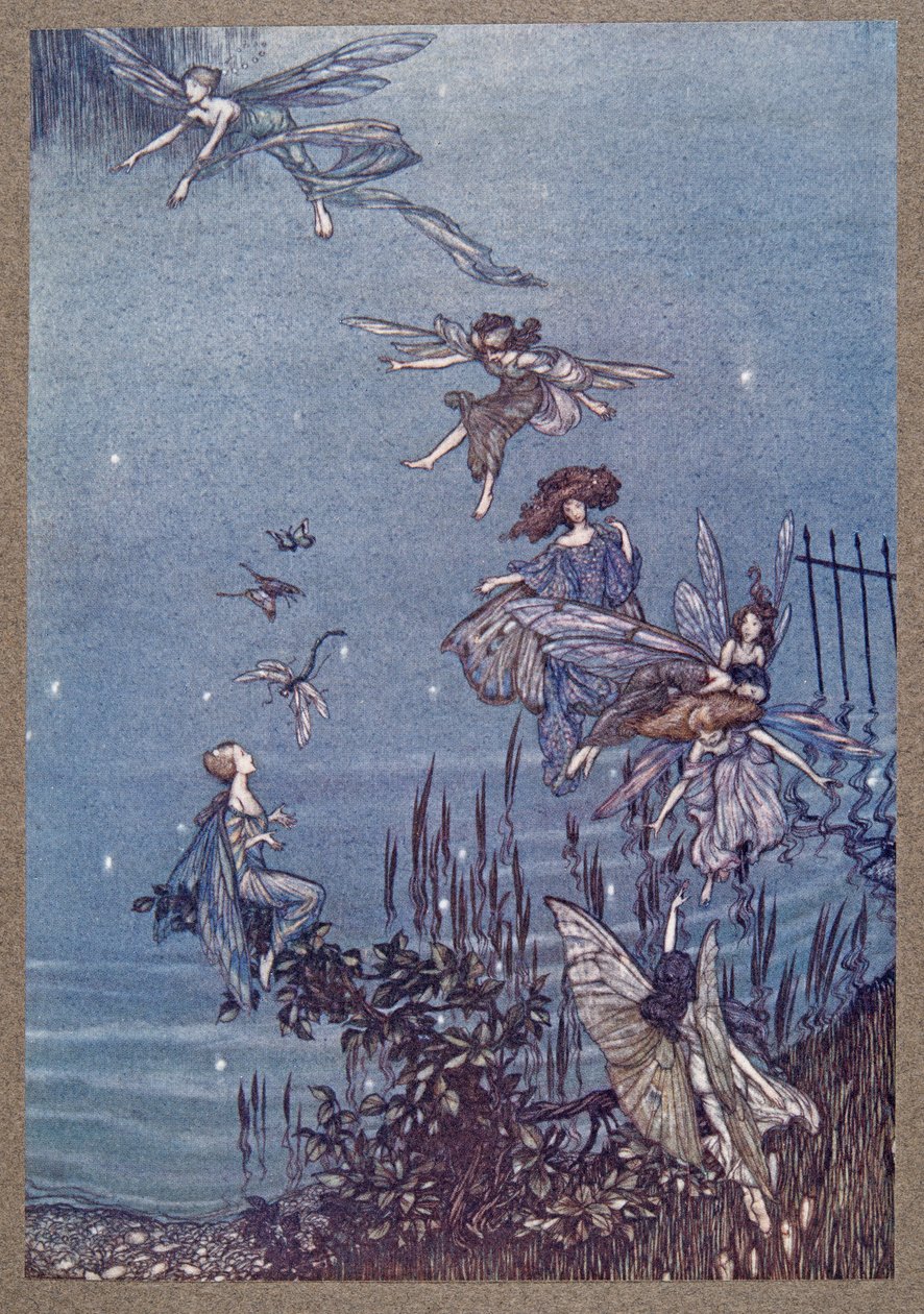 The Fairies of the Serpentine, från Peter Pan i Kensington Gardens av J M Barrie (1860 - 1937), pub. 1906 av Arthur Rackham