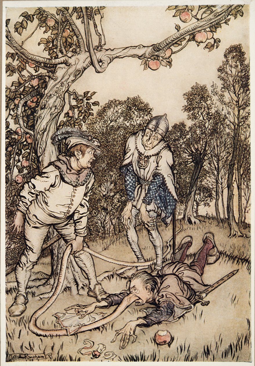 The Nose Tree, från Little Brother & Little Sister and Other Tales by the Brothers Grimm, pub.1917 av Arthur Rackham