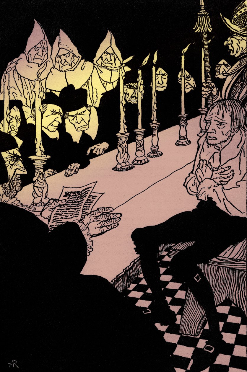 "Gropen och pendeln" av Edgar Allan Poe av Arthur Rackham