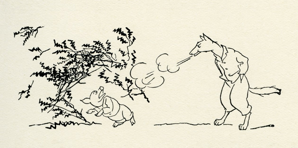 De tre små grisarna av Arthur Rackham