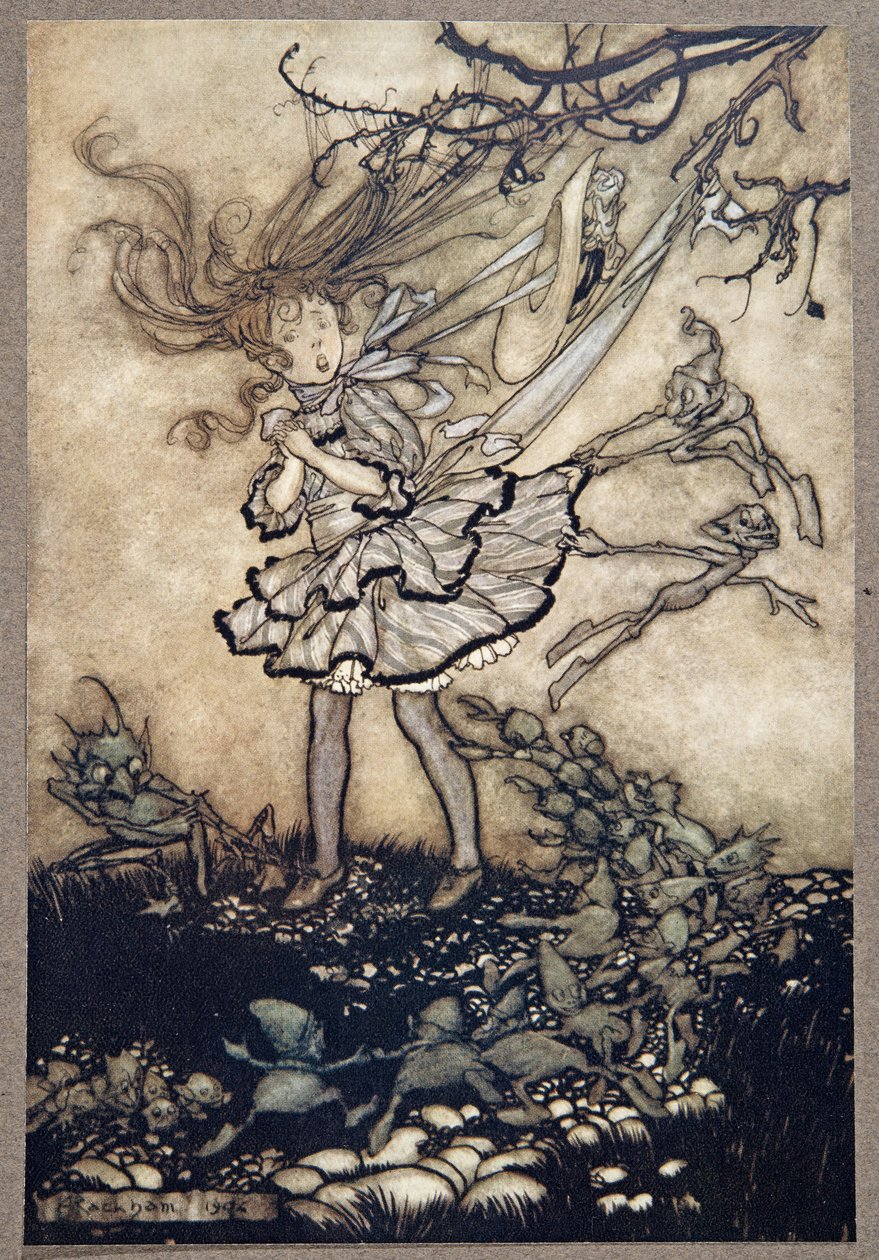 De kommer säkert att busa dig .., från Peter Pan i Kensington Gardens av J M Barrie (1860 - 1937), pub. 1906 av Arthur Rackham