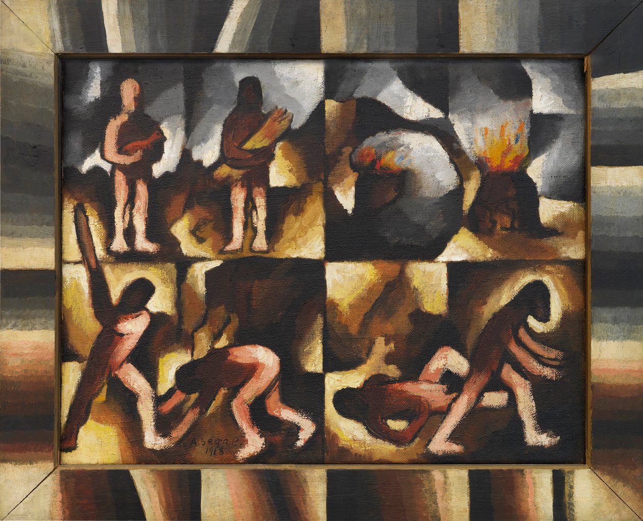 Kain och Abel Gamla testamentets cykel, 1918. av Arthur Segal