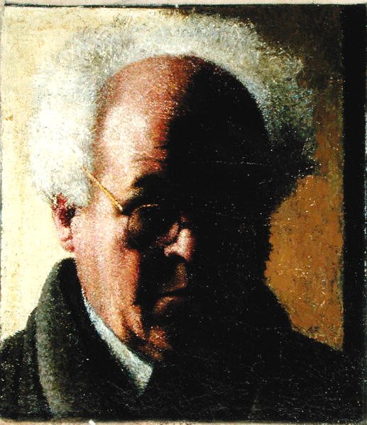 Självporträtt (olja på duk) av Arthur Segal