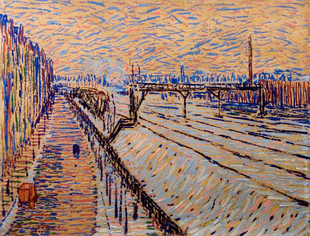 Järnvägen, 1910. av Arthur Segal