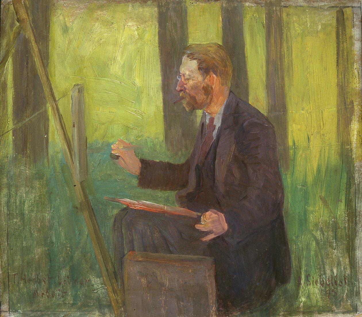 Thomas Herbst (1848-1915) på jobbet av Arthur Siebelist