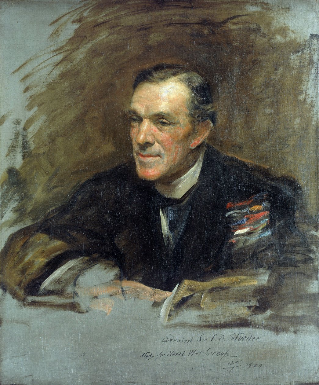 Porträtt av flottans amiral Sir Frederick Doveton Sturdee av Arthur Stockdale Cope