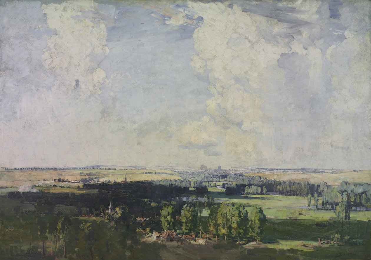 Amiens, västerlandets nyckel, 1928 av Arthur Streeton