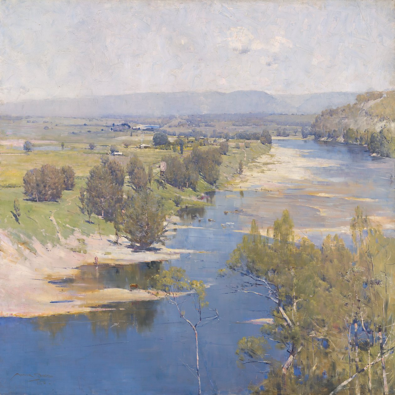 Den lila middagen är genomskinlig av Arthur Streeton