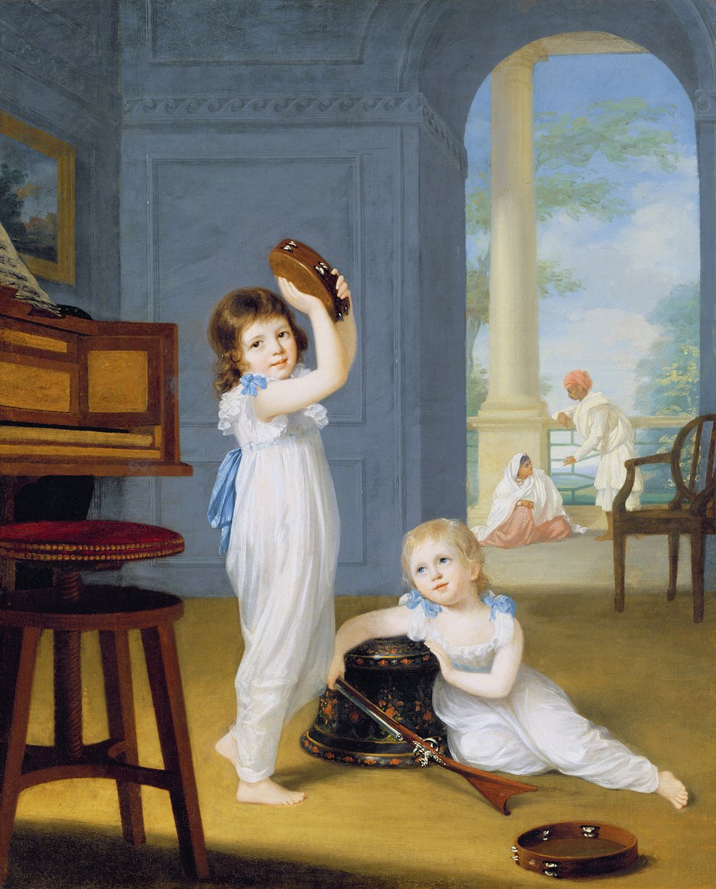 Emily och George Mason, ca 1794-95 (olja på duk) av Arthur William Devis