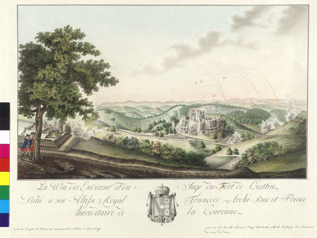 1790 belägring av fästningen Czettin av Artist Unknown