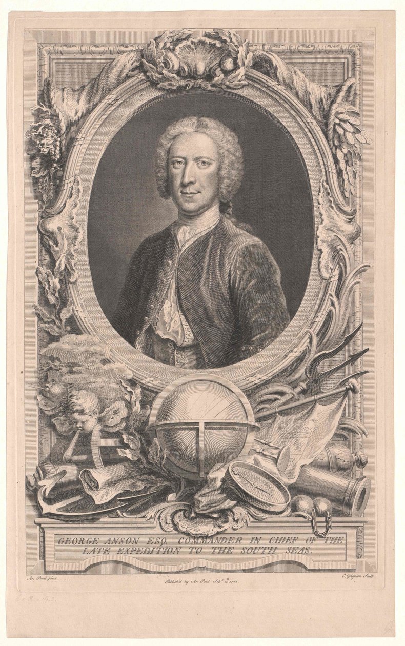 1:e baron Anson Anson av Artist Unknown