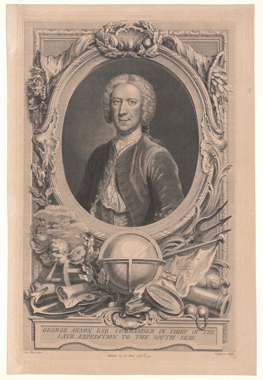 1:e baron Anson Anson av Artist Unknown