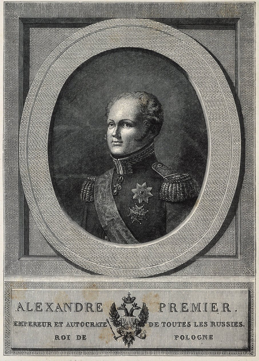 ALEXANDER I av Ryssland (1777-1825). Tsar av Ryssland (1801-1825). av Artist Unknown